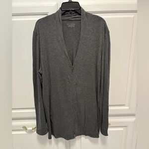 Eileen Fisher Full Zip Long Sleeve Gray Soft Stretch Jacket Women’s Size Large